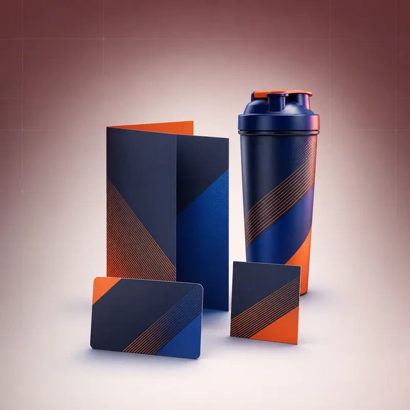 Materiais gráficos personalizados para academias