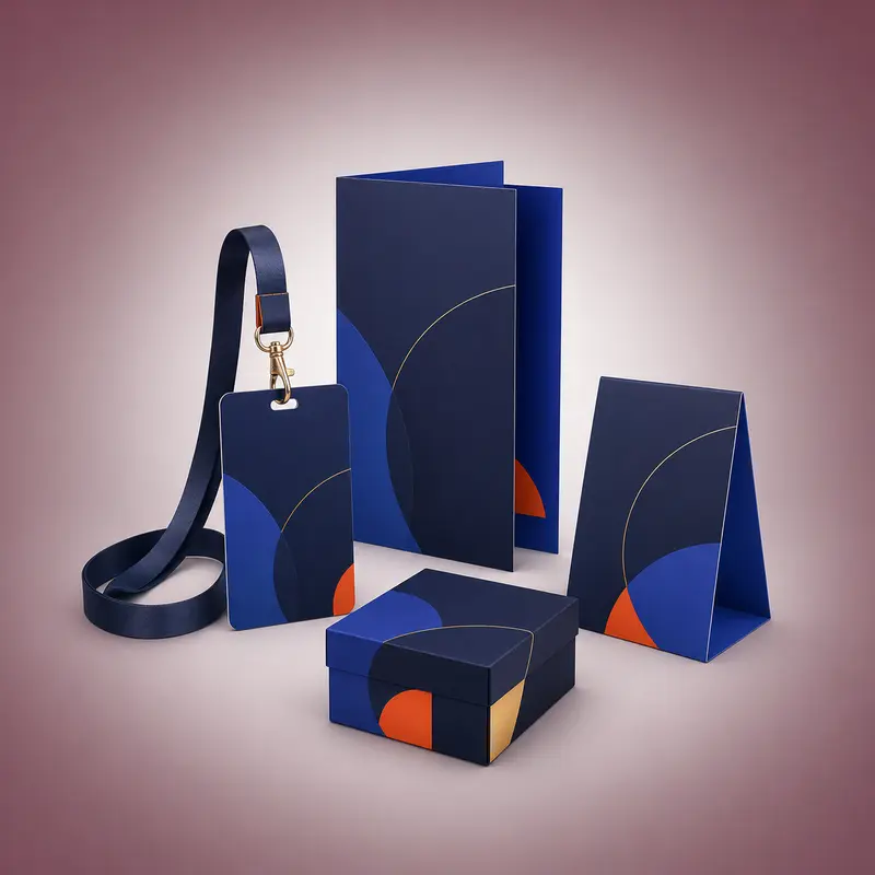 Materiais gráficos personalizados para eventos corporativos