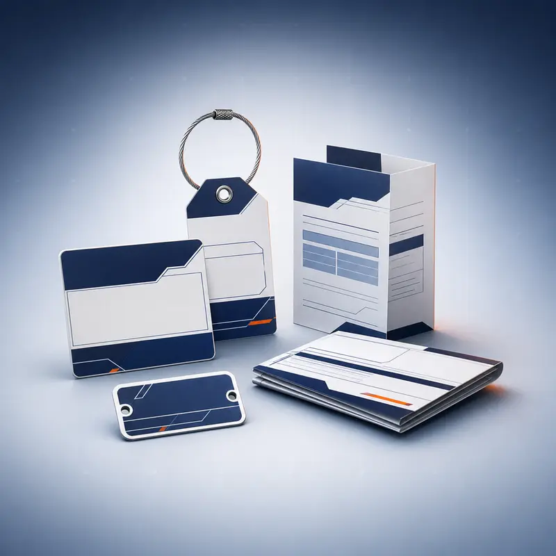 Materiais gráficos personalizados para indústrias