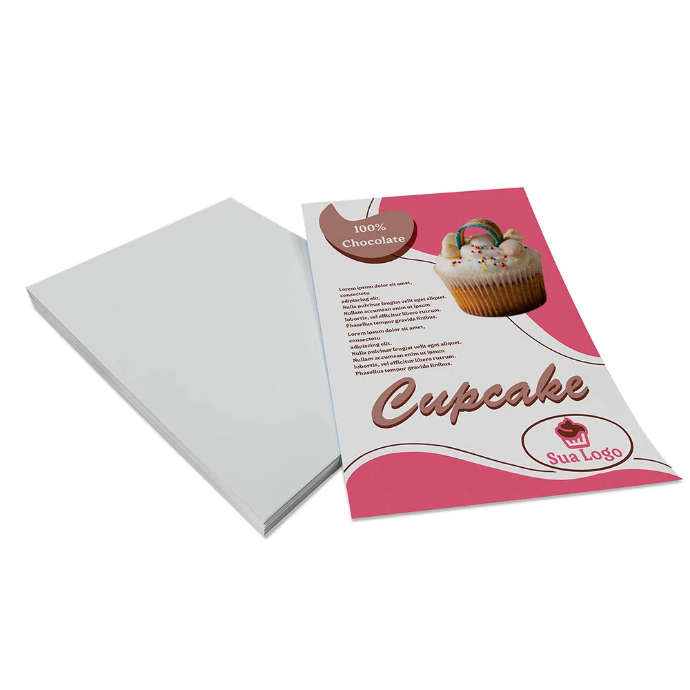 Panfletos flyers a4 20x28cm imprimir couche 90g cores so frente