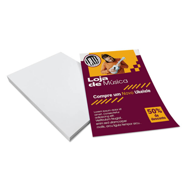Panfletos Flyers A6 10x14cm Imprimir Couchê 90g cores só frente