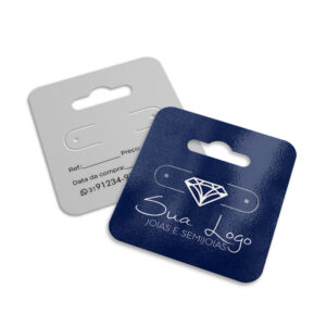 Tags Etiquetas Mini Papel Couchê 250g Verniz Total Frente 4,5x5cm