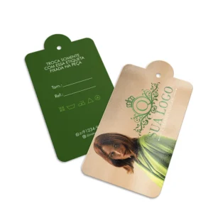 Tags etiquetas para roupas papel couche 250g verniz total frente imprimir online