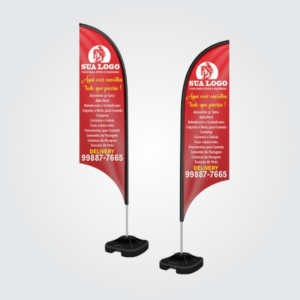 Wind Banner Completo Dupla Face 3,00m de altura | Tam G
