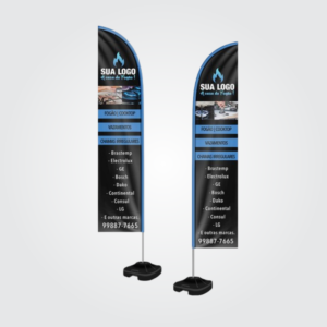Wind Banner Completo Dupla Face 3,50m de altura | Tam GG
