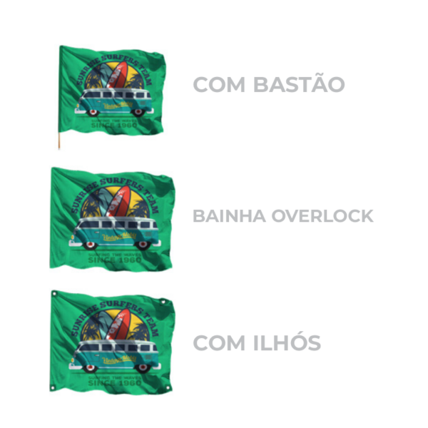 Bandeira em Tecido Personalizada Impressão Colorida Um lado - Image 3