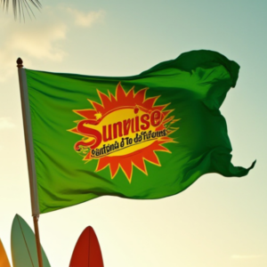 Bandeira em Tecido Personalizada Impressão Colorida Um lado