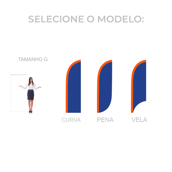 Wind Banner Completo Dupla Face 3,00m de altura | Tam G - Image 2