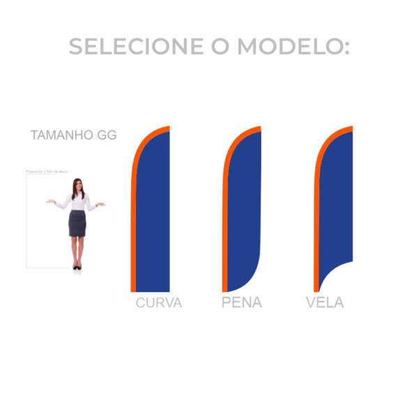 Wind Banner Completo Dupla Face 3,50m de altura | Tam GG - Image 2