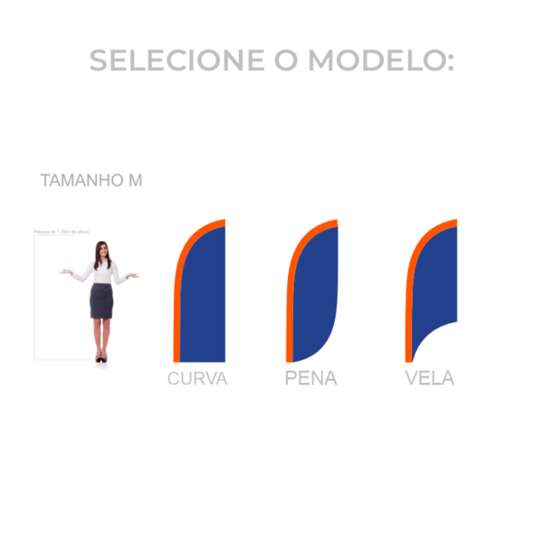 Wind Banner Completo Dupla Face 2,50m de altura | Tam M - Image 2