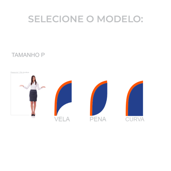Wind Banner Completo Dupla Face 1,90m de altura | Tam P - Image 2