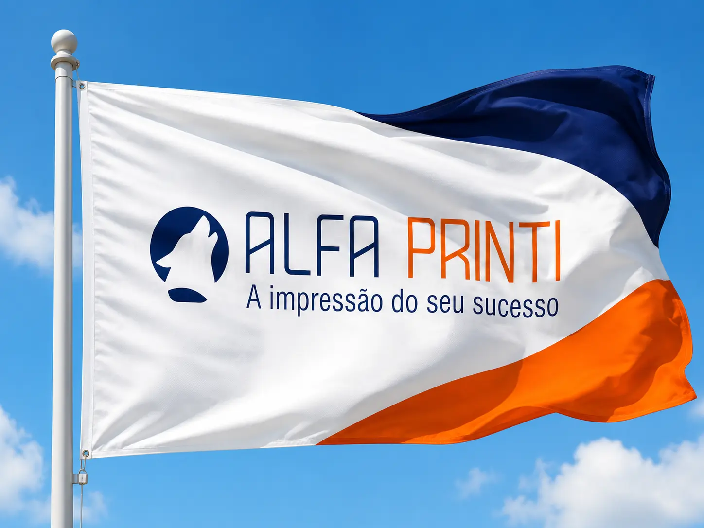 Bandeira em Tecido Personalizada Impressão Colorida Um lado M²